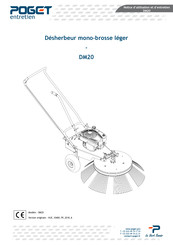 POGET DM20 Notice D'utilisation Et D'entretien