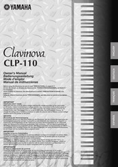 Yamaha Clavinova CLP-110 Mode D'emploi