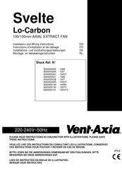 Vent-Axia 8000000007 Instructions D'installation Et De Câblage