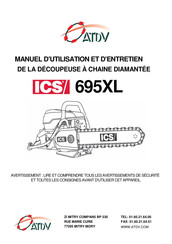 ATDV ICS 695XL Manuel D'utilisation Et D'entretien