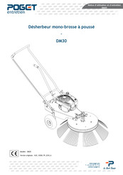 POGET DM30 Notice D'utilisation Et D'entretien