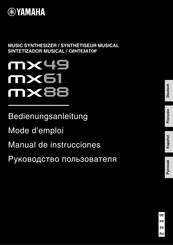 Yamaha MX88 Mode D'emploi