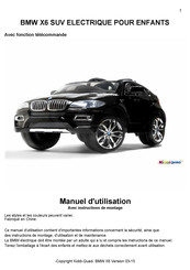 KIDDI-QUAD BMW X6 Manuel D'utilisation