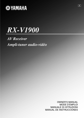 Yamaha RX-V1900 Mode D'emploi