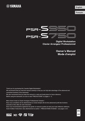 Yamaha PSR-S950 Mode D'emploi
