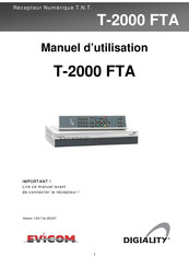 EVICOM DIGIALITY T-2000 FTA Manuel D'utilisation