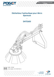 POGET DHTE600 Notice D'utilisation Et D'entretien