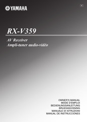 Yamaha RX-V359 Mode D'emploi