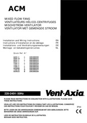 Vent-Axia 1001000359 Instructions D'installation Et De Câblage