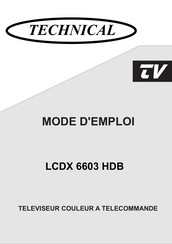 Technical LCDX 6603 HDB Mode D'emploi