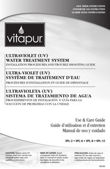 vitapur VPL-8 Procédures D'installation Et Guide De Dépannage