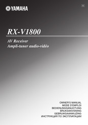 Yamaha RX-V1800 Mode D'emploi