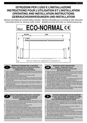 RIB ECO-NORMAL Instructions Pour L'utilisation Et L'installation