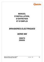 Bartscher BRE92MF0 Manuel D'installation, D'entretien Et D'emploi