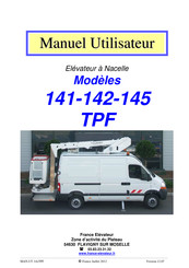 France Elevateur 142 TPF Manuel Utilisateur