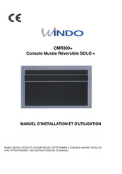 WINDO SOLO+ CMR300+ Manuel D'installation Et D'utilisation