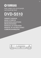 Yamaha DVD-S510 Mode D'emploi