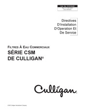 Culligan CSM-422R Directives D'installation, D'opetation Et De Service