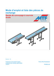 MTF GL-HM 140 SONDER Mode D'emploi Et Liste Des Pièces De Rechange