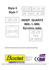 Bodet SYN. EXT Instructions D'installation Et De Mise En Service