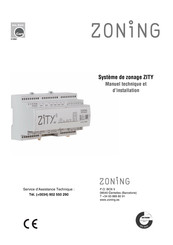 Zoning ZITY-RC Manuel Technique Et D'installation