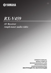 Yamaha RX-V459 Mode D'emploi