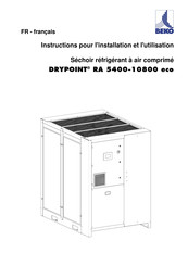 Beko DRYPOINT RA 8800 eco Instructions Pour L'installation Et L'utilisation