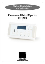 aldes RC TAC4 Notice D'installation Et D'utilisation