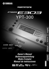 Yamaha PORTATONE YPT-300 Mode D'emploi