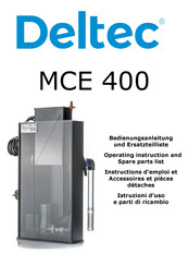 Deltec MCE 400 Instructions D'emploi Et Accessoires Et Pieces Detaches