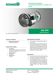 Schako BSK-RPR-S Instructions D'installation, De Montage Et De Service