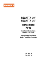 Franke REGATTA 36 Instructions D'installation, Mode D'emploi Et D'entretien