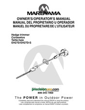 Maruyama EH27D-S Manuel Du Propriétaire/De L'utilisateur