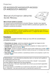 PJLink CP-AX3503 Manuel D'utilisation Détaillé