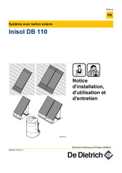 De Dietrich Inisol DB 110 Notice D'installation, D'utilisation Et D'entretien