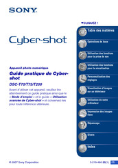 Sony Cyber-Shot DSC-T200 Guide Pratique