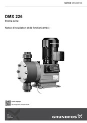 Grundfos DMX 226 Notice D'installation Et De Fonctionnement