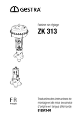 Gestra ZK 313 Traduction Des Instructions De Montage Et De Mise En Service D'origine