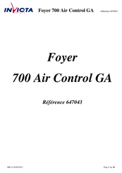 Invicta 700 Air Control GA Notice Particulière D'utilisation Et D'installation