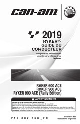 BRP can-am RYKER 900 ACE Guide Du Conducteur