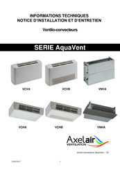Axelair AquaVent VCHB Notice D'installation Et D'entretien