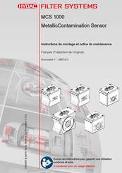 HYDAC FILTER SYSTEMS MSC1 Serie Instructions De Montage Et Notice De Maintenance