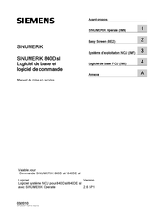 Siemens SINUMERIK 840D sl Manuel De Mise En Service