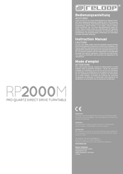 Reloop RP2000M Mode D'emploi