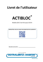 Sotralentz Habitat ACTIBLOC QR-LT de 20 EH Livret De L'utilisateur