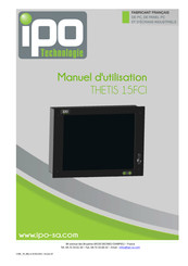 IPO Technologie THETIS 15FCI Manuel D'utilisation