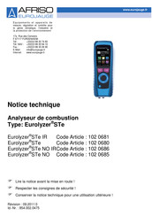 afriso Eurolyzer STe IR Notice Technique
