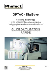PHELECT OPTAC - DigiSave Guide D'utilisation Rapide