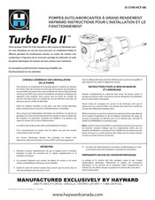 Hayward Turbo Flo II Instructions Pour L'installation Et Le Fonctionnement