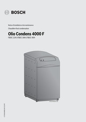 Bosch Olio Condens 4000 F FBOC 22H Notice D'installation Et De Maintenance